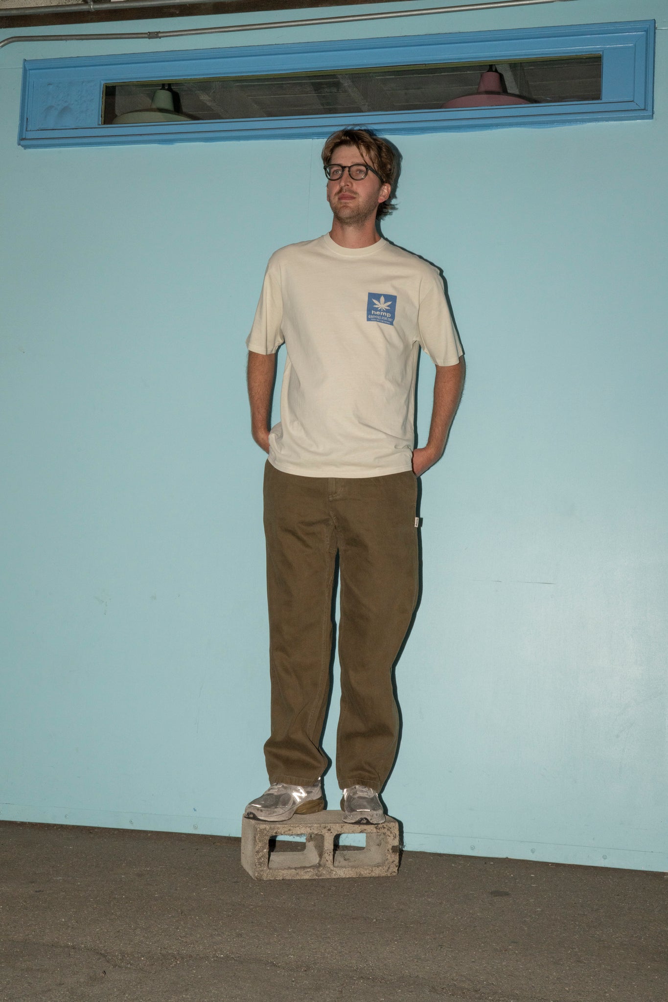 GRAMICCI - HEMP G PANT STRAIGHT IN SEAFOAM