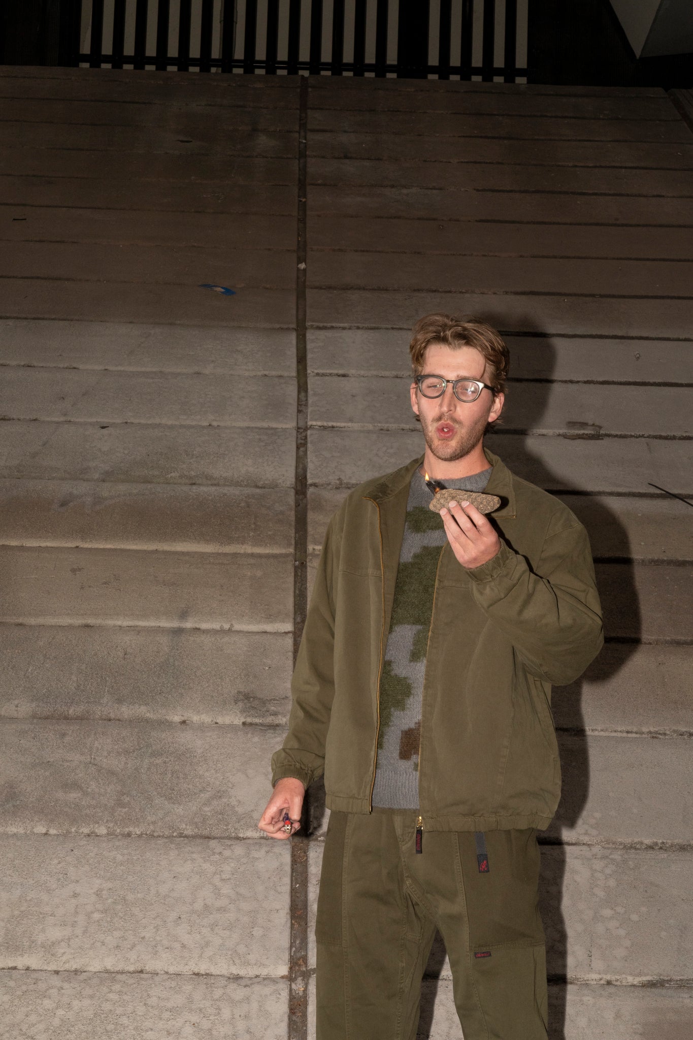 GRAMICCI - MOHAIR SWEATER IN JUNGLE DIGI CAMO