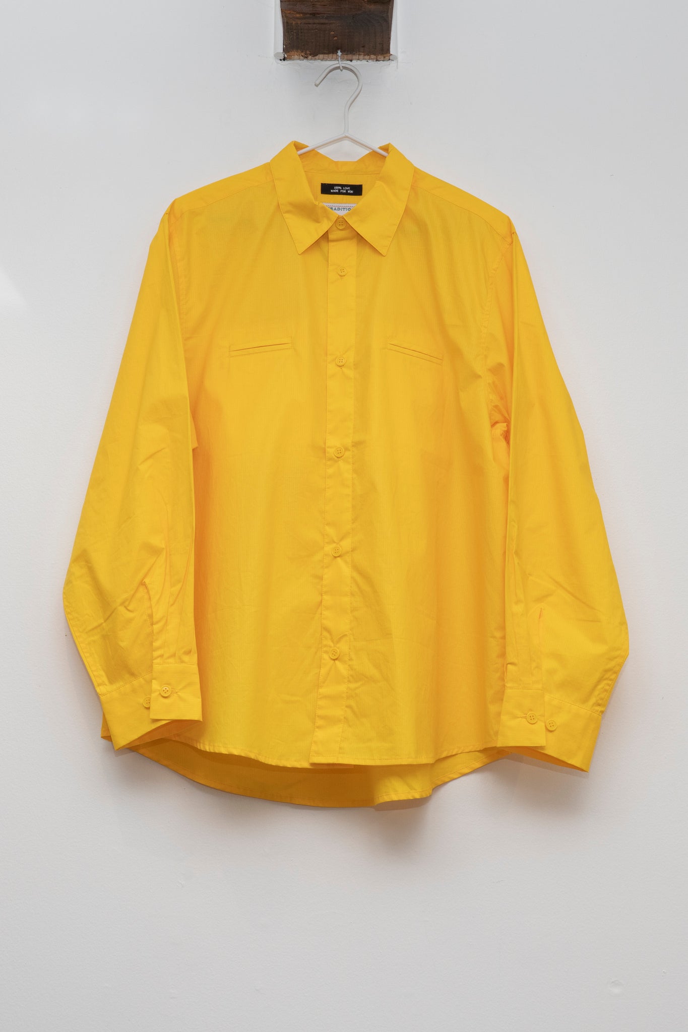 RICE NINE TEN - COTTON RIPSTOP SHIRT IN YELLOW