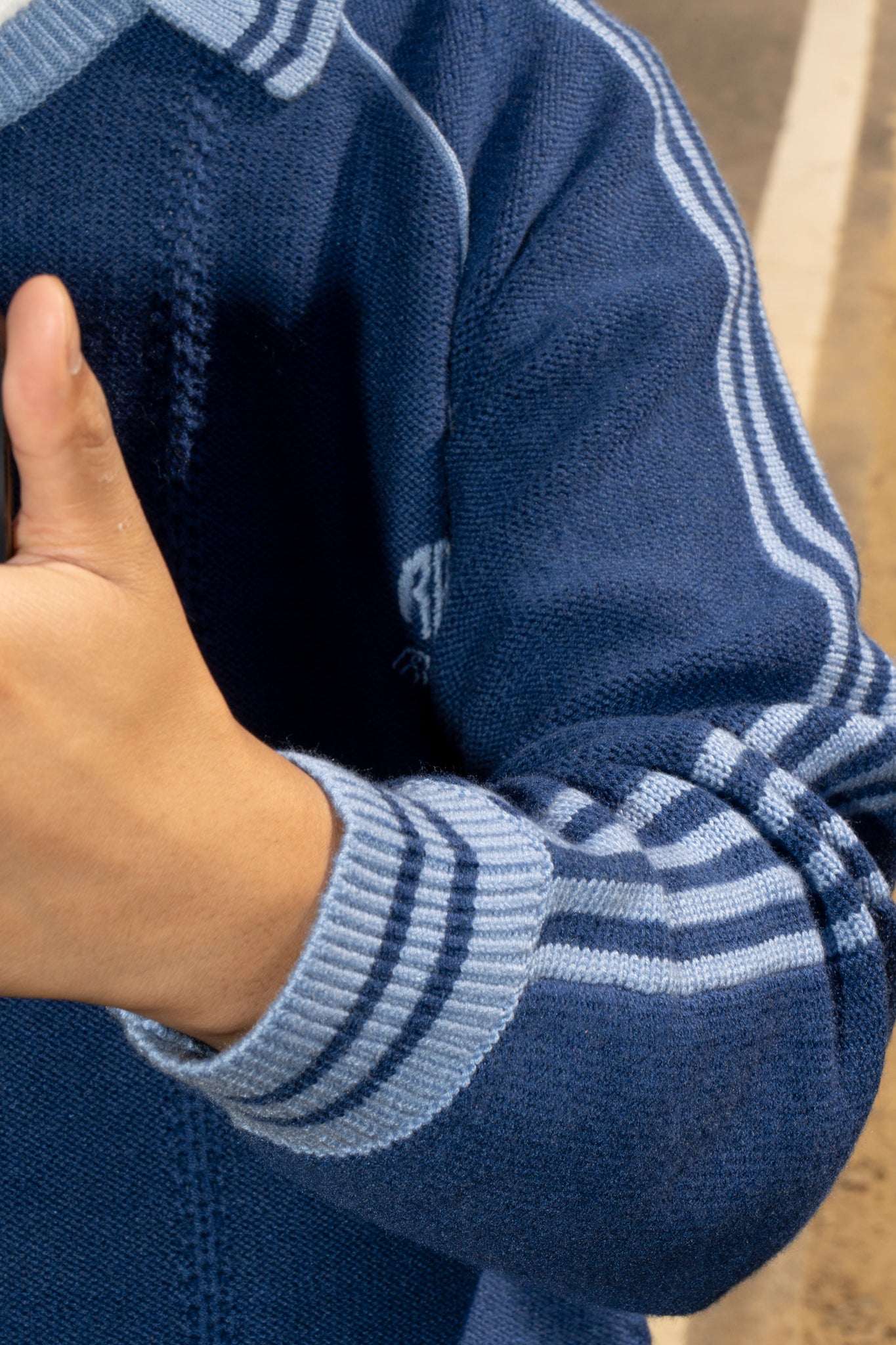 RICE NINE TEN - KNIT SOCCER JERSEY IN NAVY