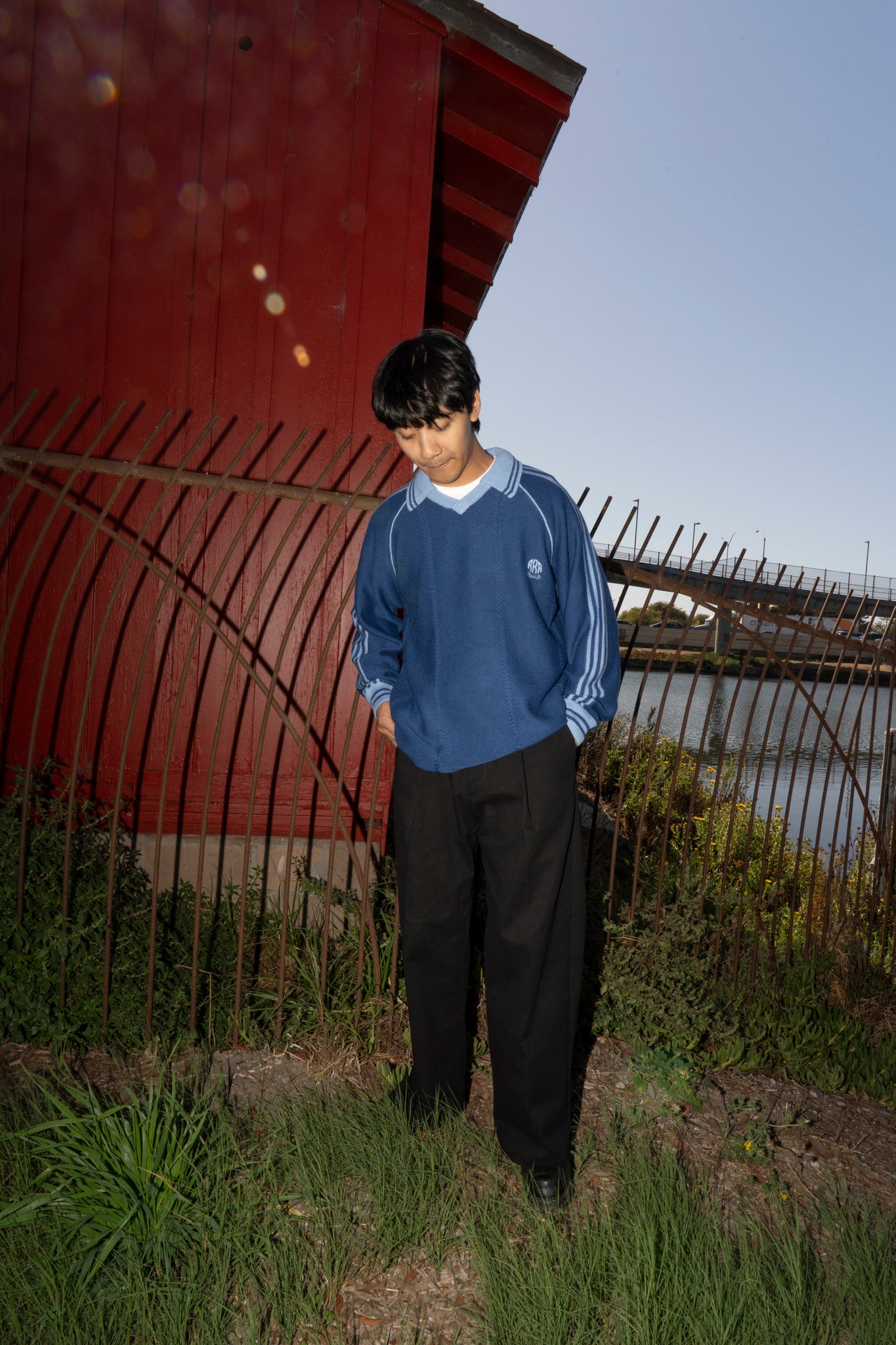 RICE NINE TEN - KNIT SOCCER JERSEY IN NAVY