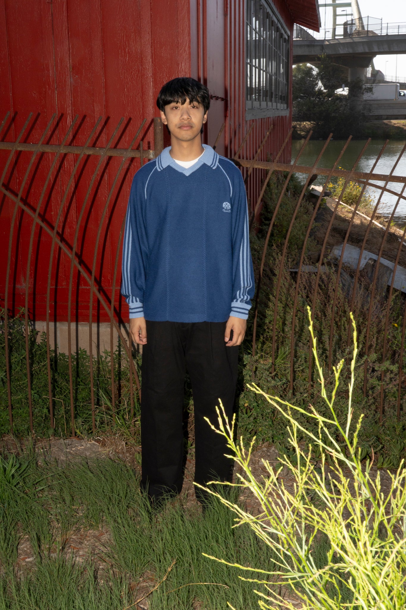 RICE NINE TEN - KNIT SOCCER JERSEY IN NAVY