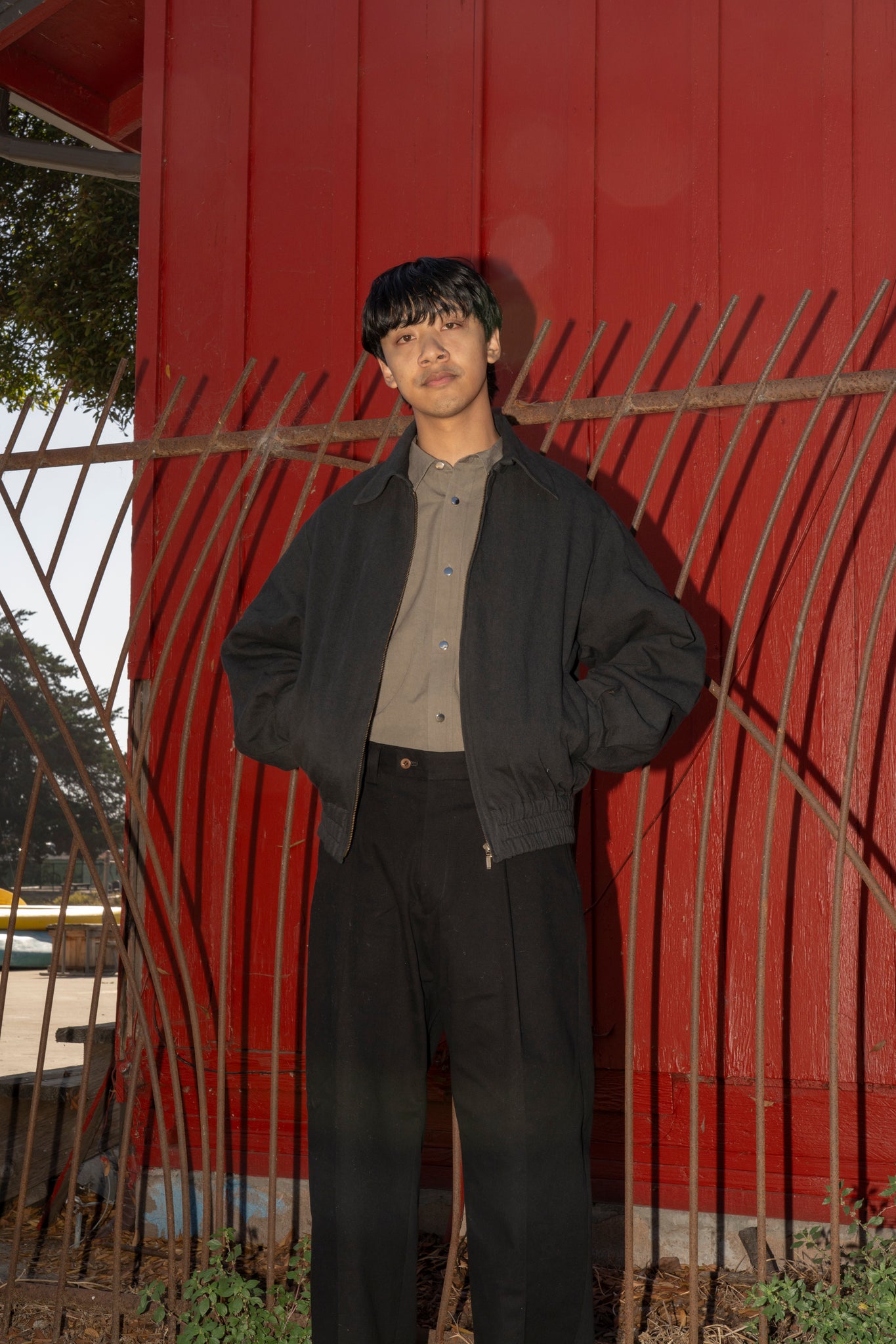 RICE NINE TEN - SUN DRYING TWILL SHIRT IN GREY