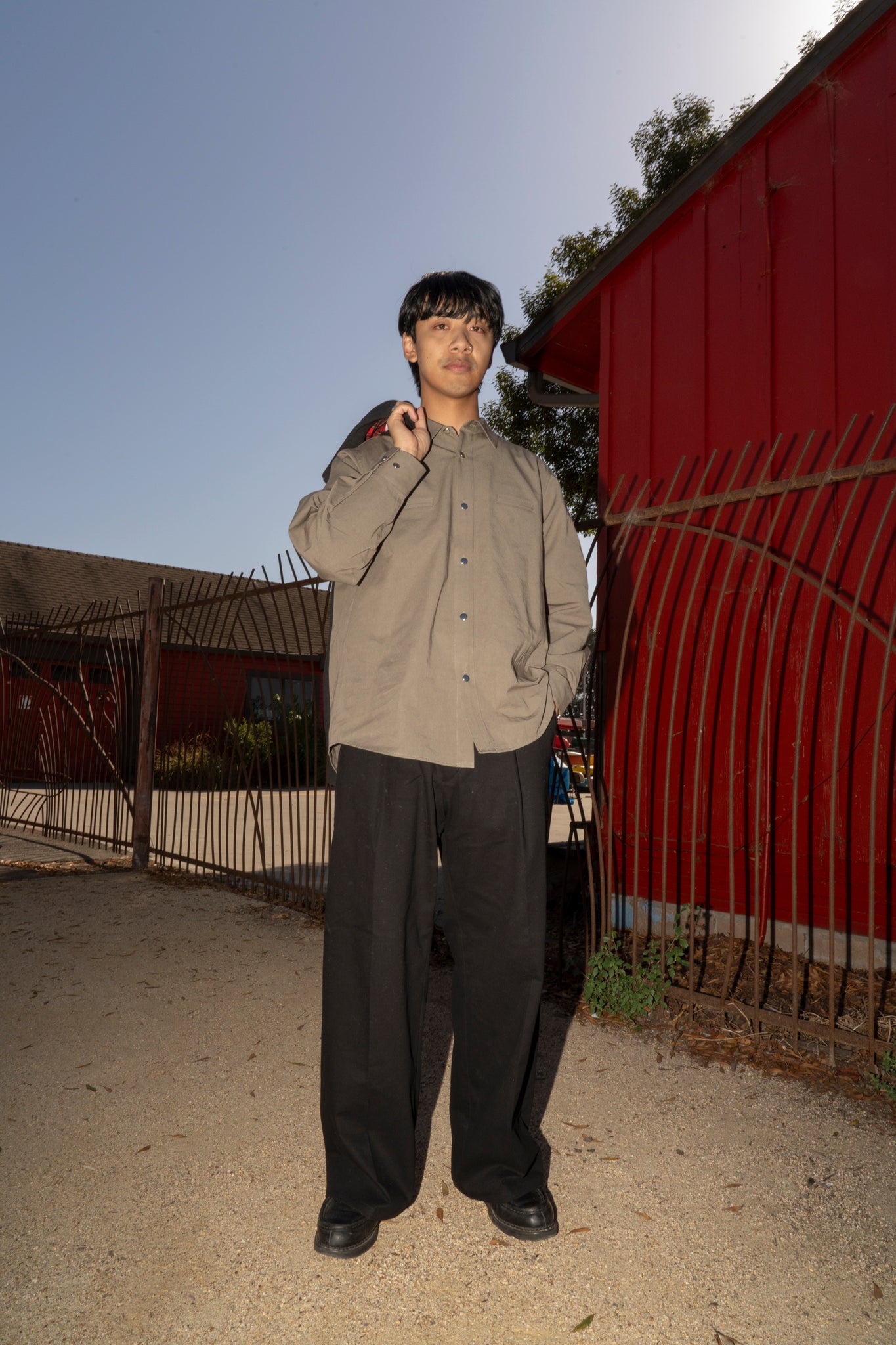 RICE NINE TEN - SUN DRYING TWILL SHIRT IN GREY