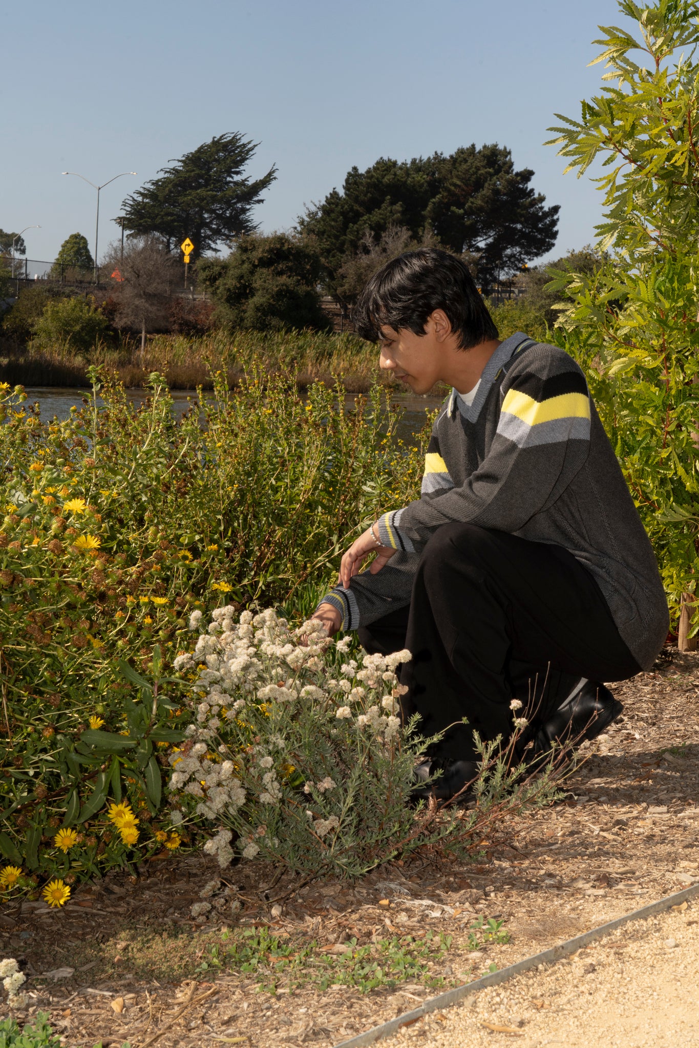 RICE NINE TEN - KNIT GAME SHIRT IN DARK GREY