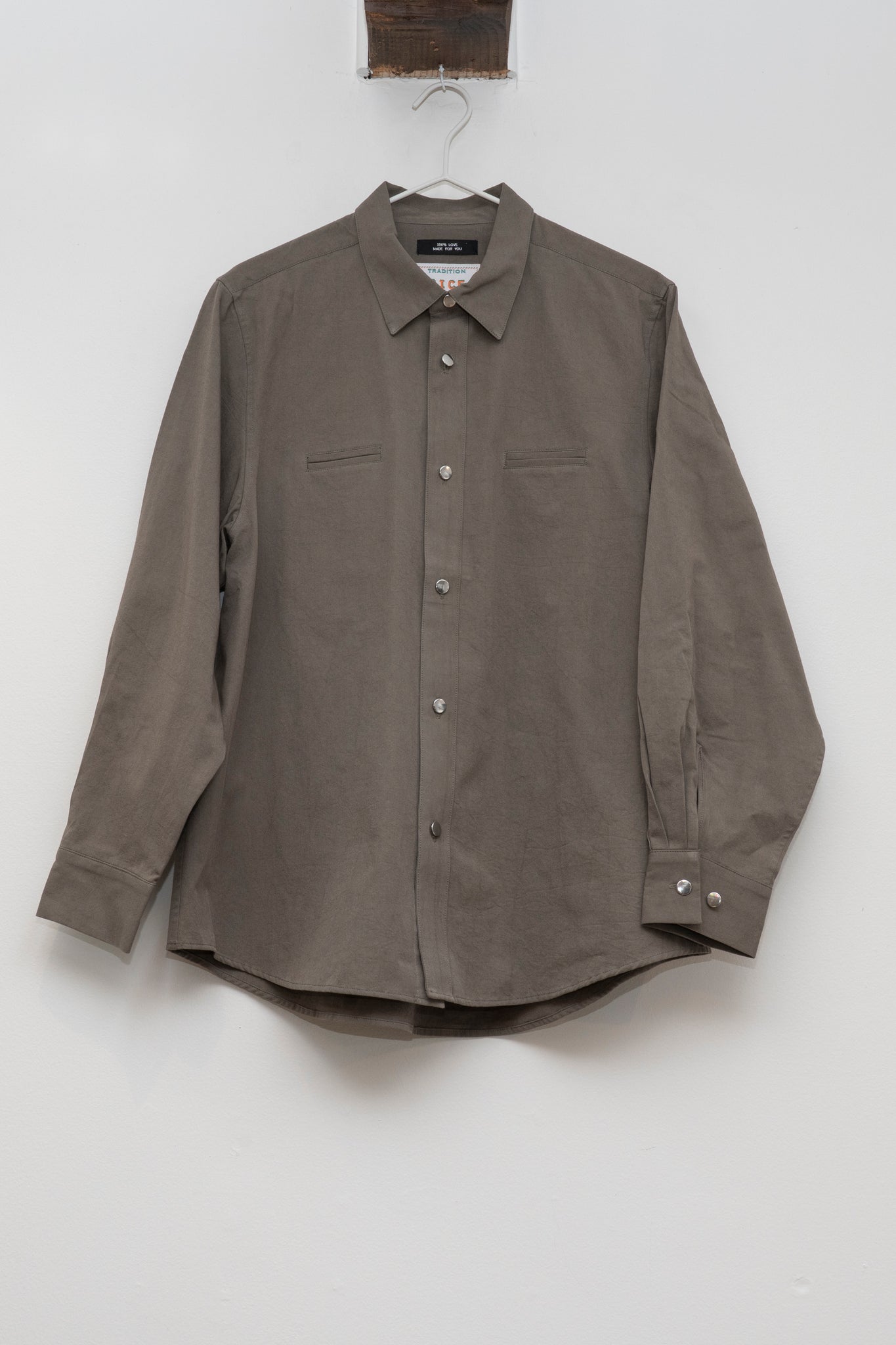 RICE NINE TEN - SUN DRYING TWILL SHIRT IN GREY