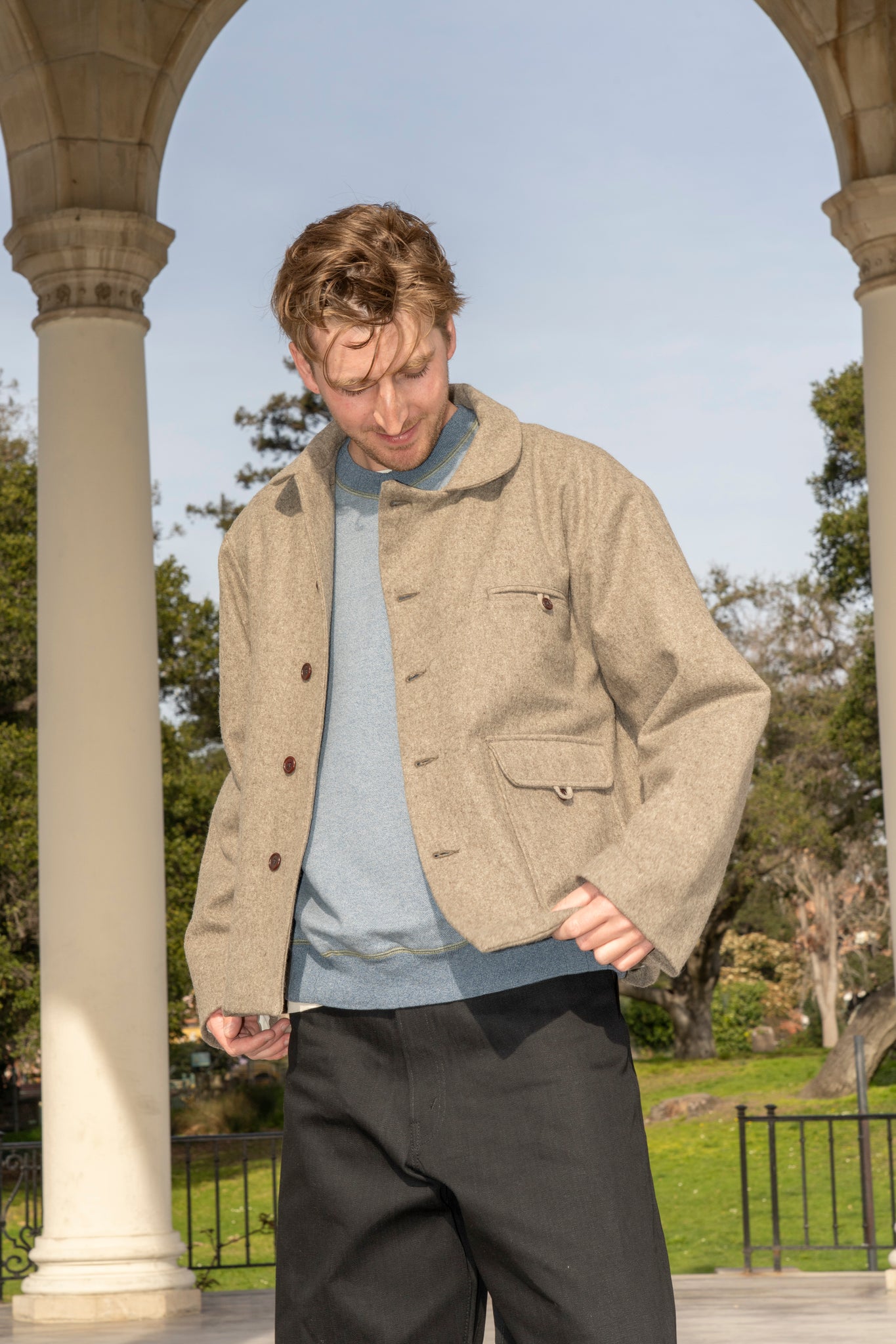 WILLIAM FREDERICK - AIRPORT JACKET IN OAT MELTON – understory-shop