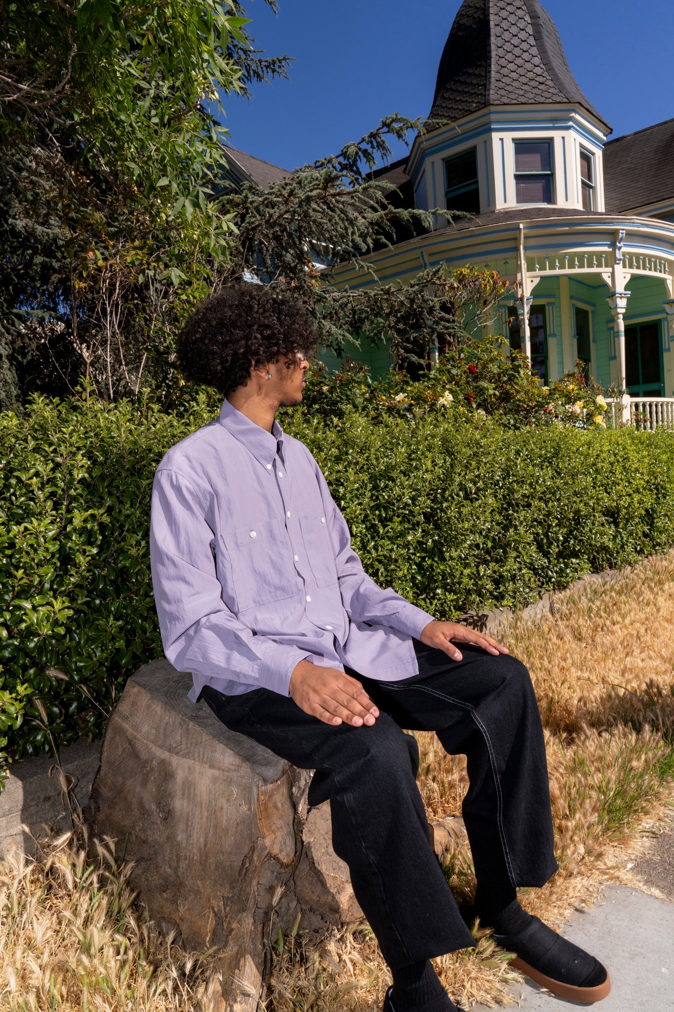 ARCHIE - SECOND BUTTON DOWN IN LAVENDER