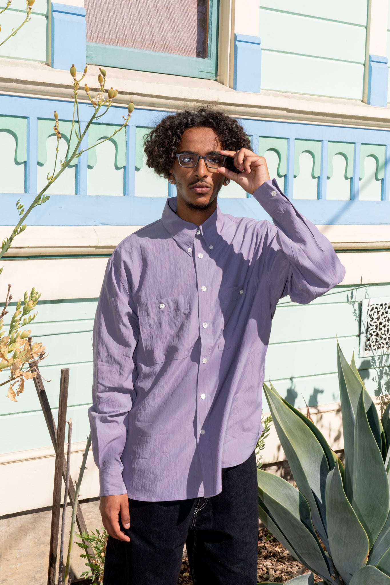 ARCHIE - SECOND BUTTON DOWN IN LAVENDER