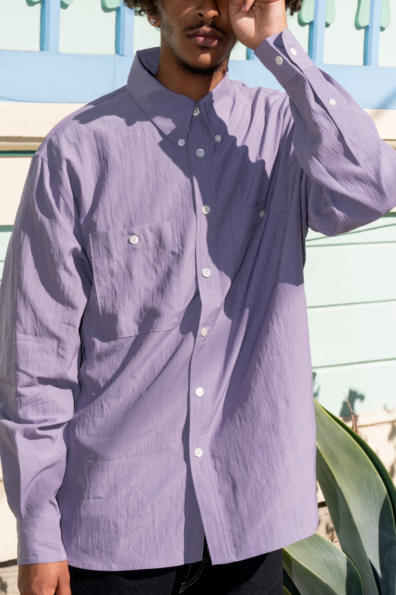 ARCHIE - SECOND BUTTON DOWN IN LAVENDER