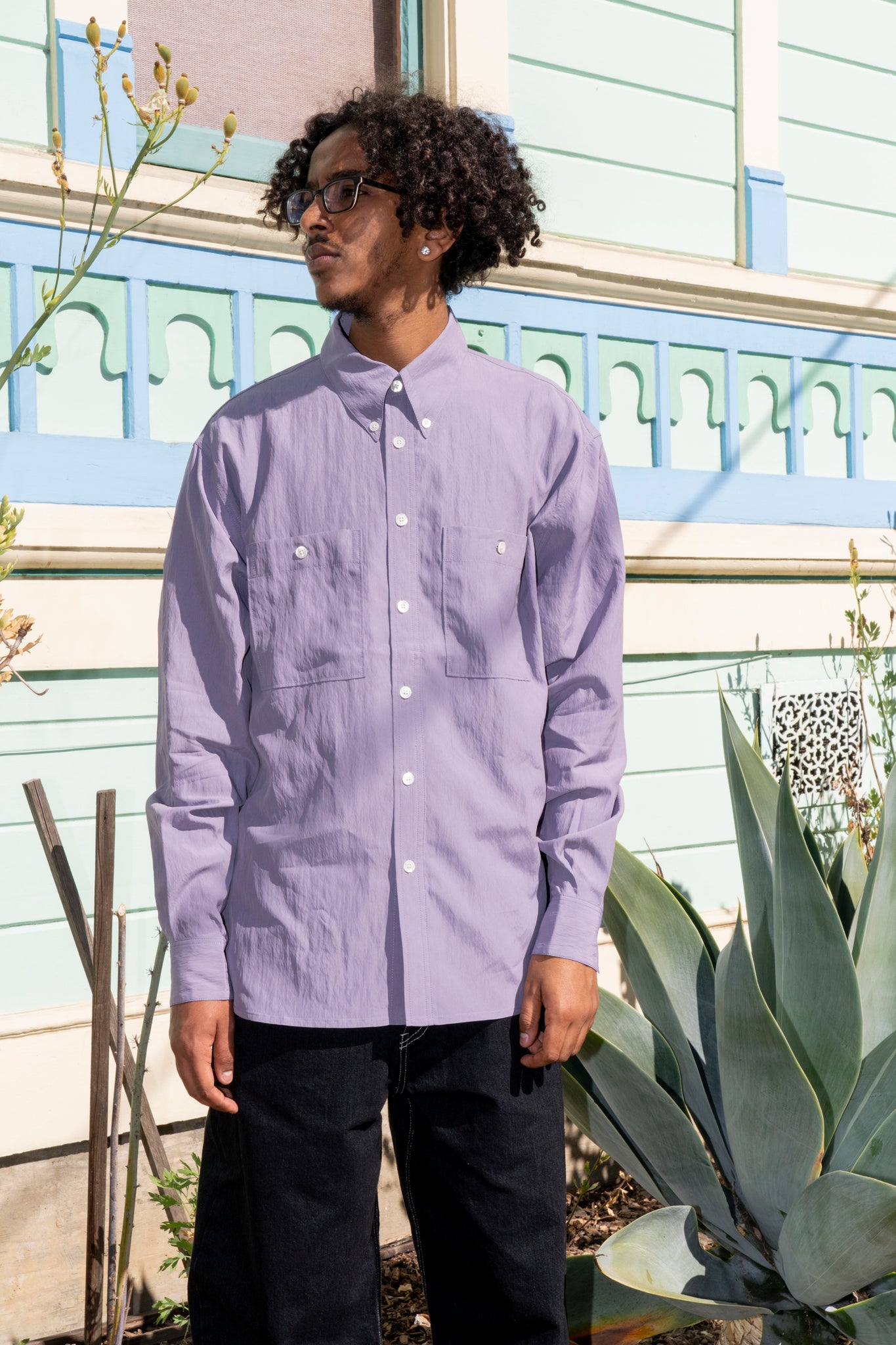 ARCHIE - SECOND BUTTON DOWN IN LAVENDER