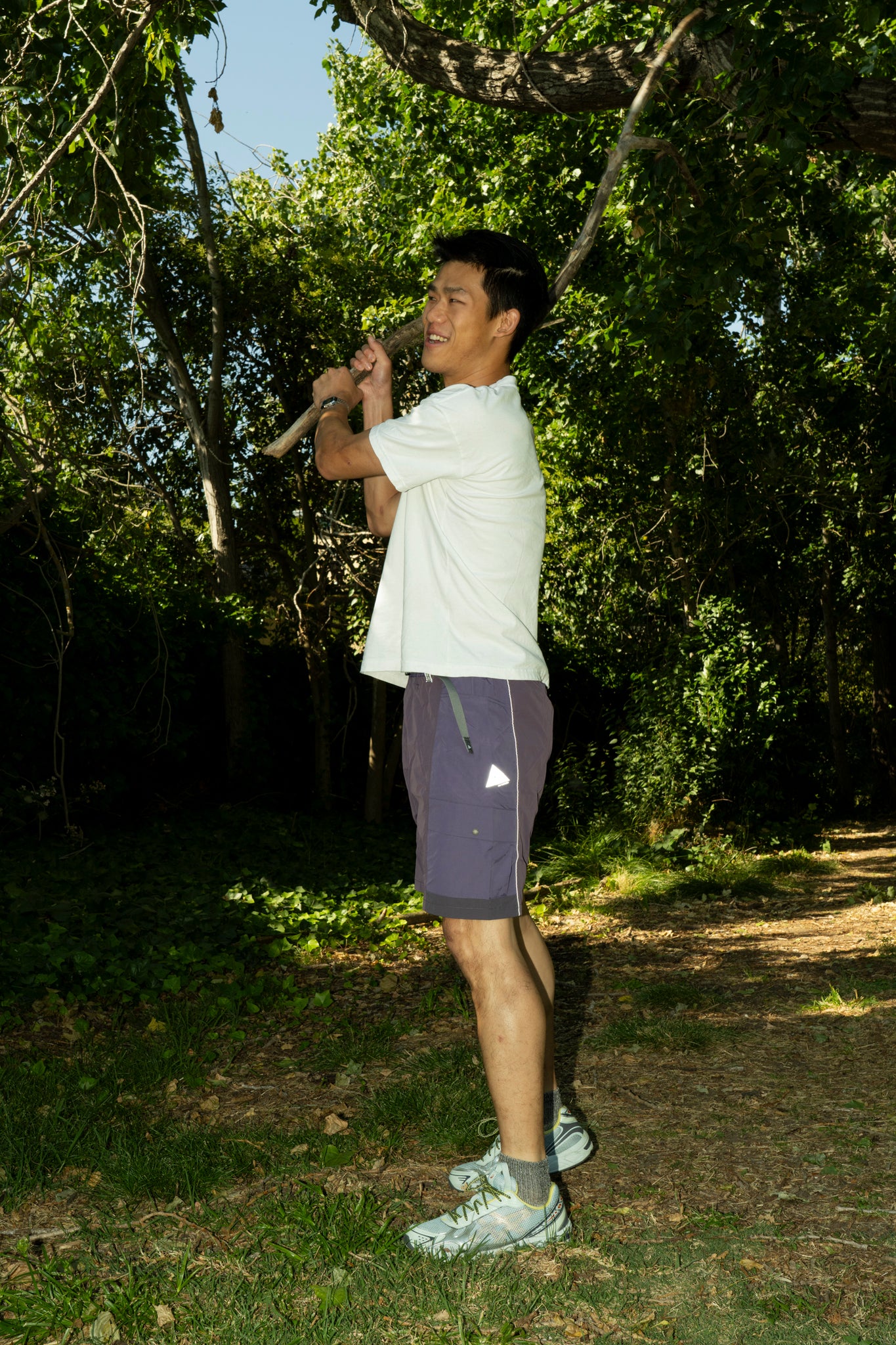 GRAMICCI - PATCHWORK WIND SHORT IN MULTI PURPLE