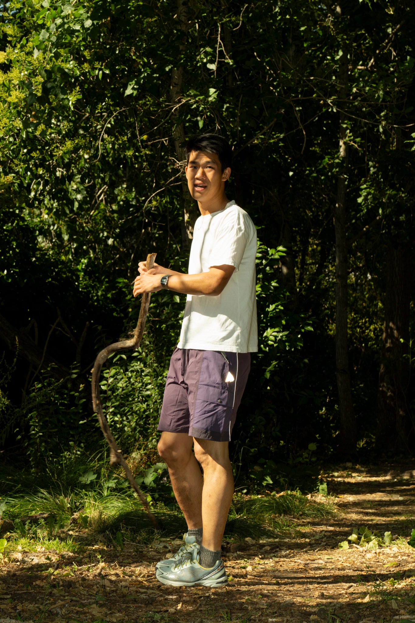 GRAMICCI - PATCHWORK WIND SHORT IN MULTI PURPLE