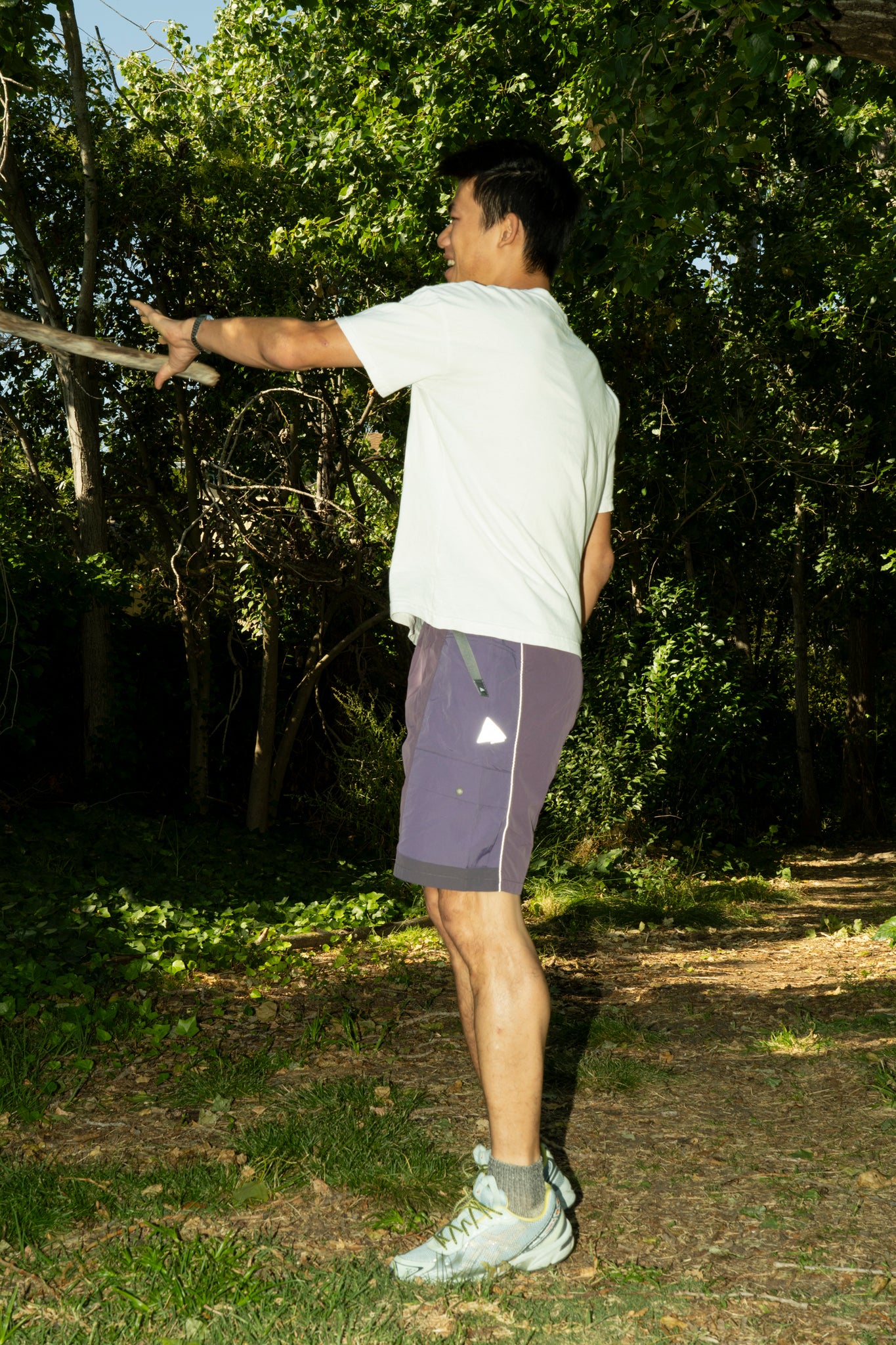 GRAMICCI - PATCHWORK WIND SHORT IN MULTI PURPLE