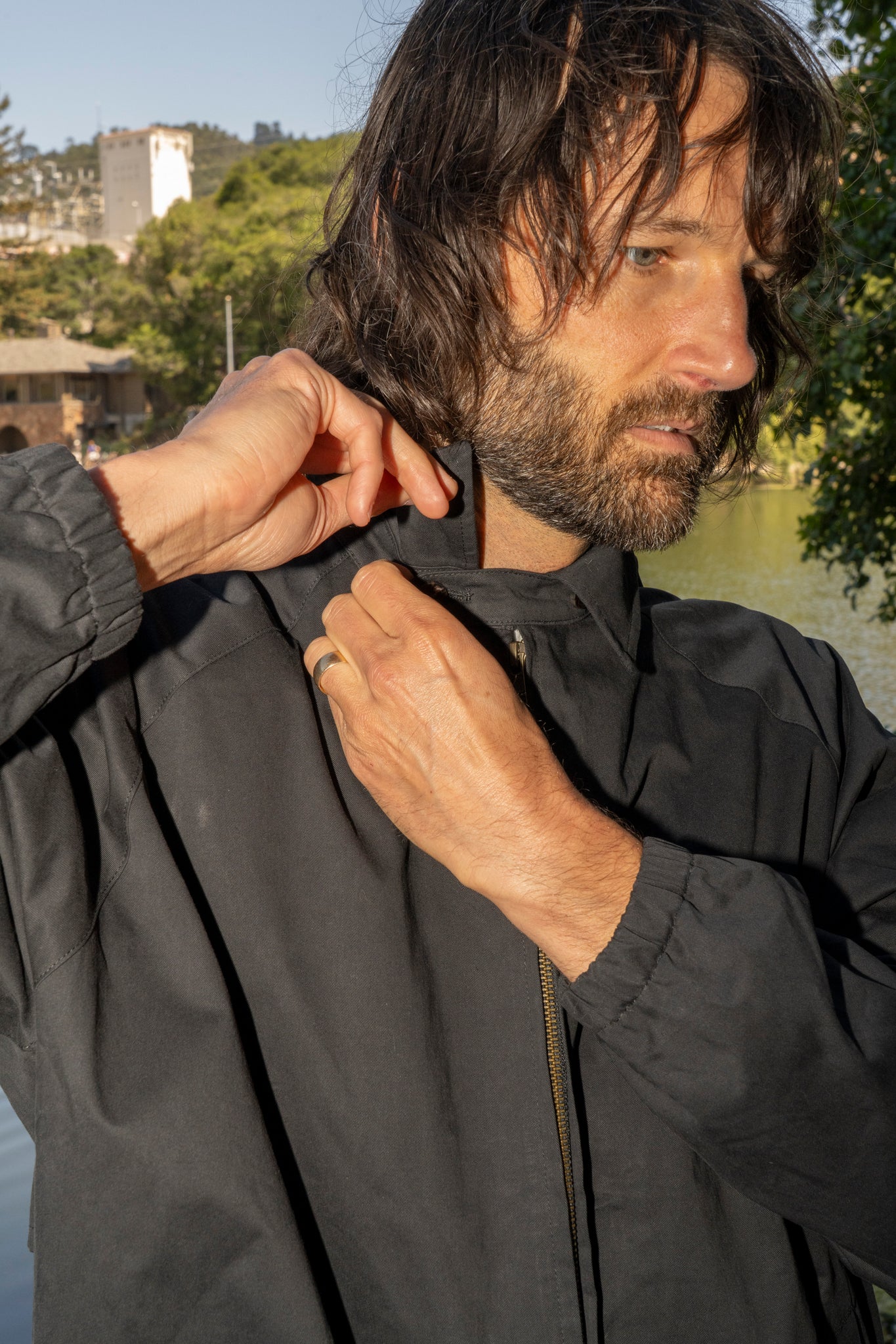JHAKX - KEEP COOL DRIZZLER JACKET SMOKE BLACK
