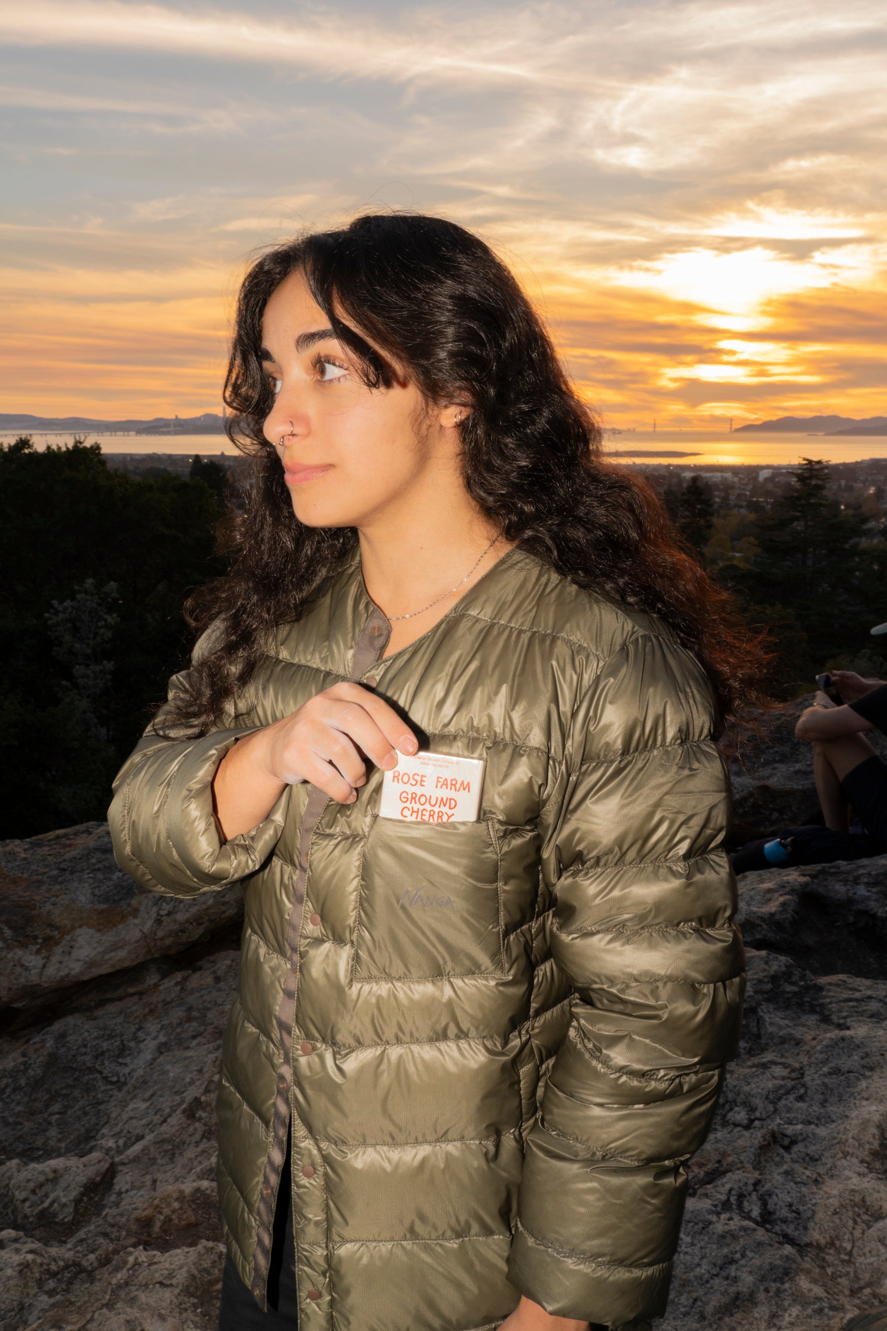 NANGA - INNER DOWN CARDIGAN IN KHAKI – understory-shop
