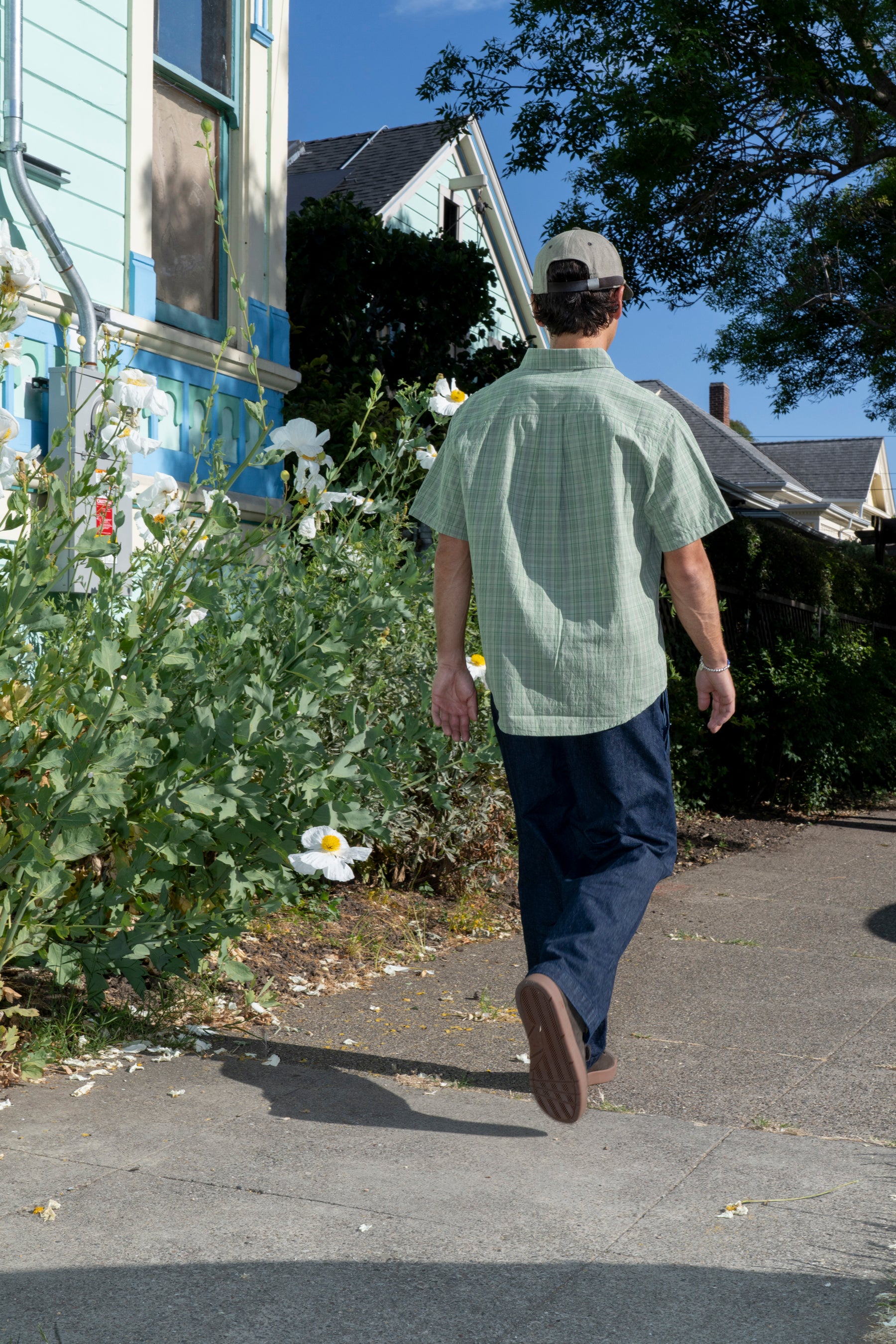 PWA - LINEN MIX P/O SHIRT IN GREEN – understory-shop