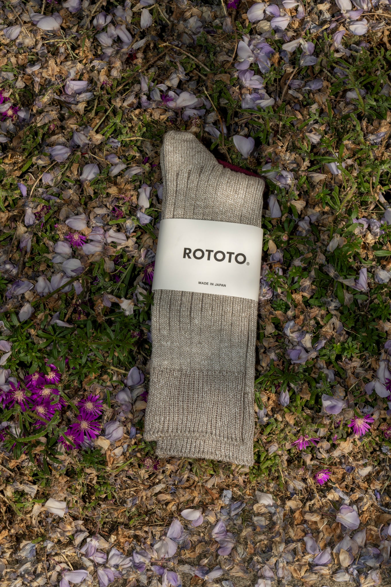 ROTOTO - LINEN/COTTON SOCK IN GRAYGE