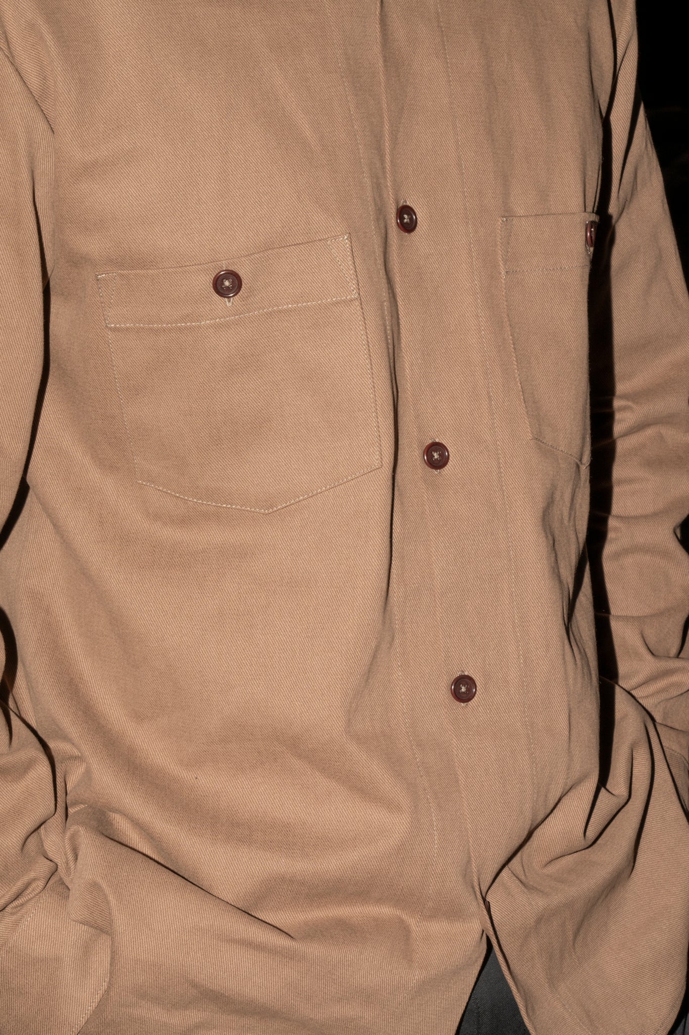 WILLIAM FREDERICK - STUDIO SHIRT IN COCOA DENIM